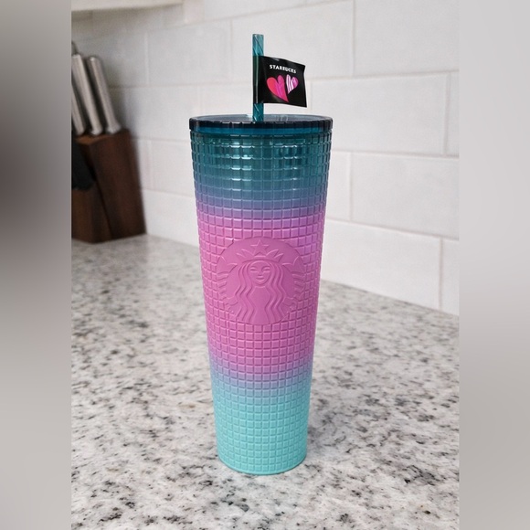 Starbucks Other - Starbucks Summer 2021 Blue Purple Ombre Studded Tumbler Venti 24oz NWT